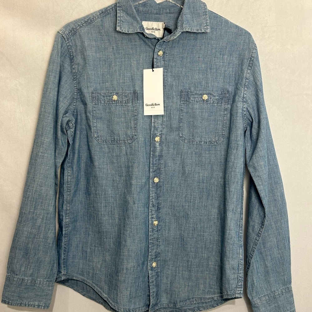 Casual Denim Blue Shirt by Goodfellow & Co